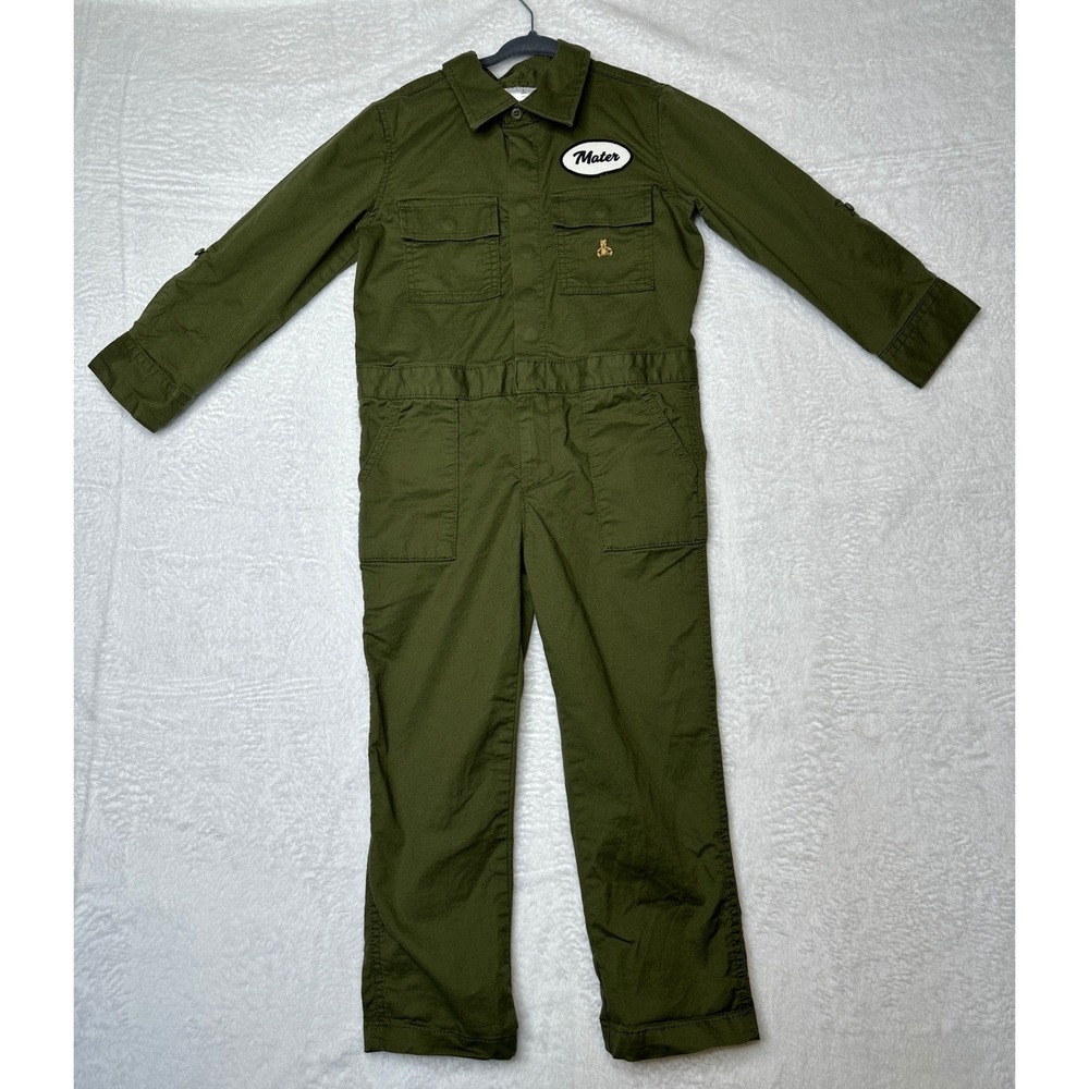 Baby Gap Pixar Tow Mater Jumpsuit Boys 5 Olive Green Disney Cars Coverall